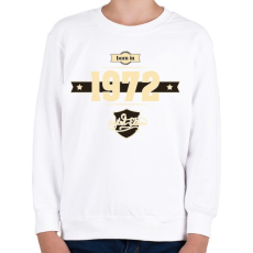 PRINTFASHION born-in-1972-cream-choco - Gyerek pulóver - Fehér