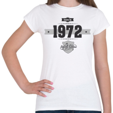 PRINTFASHION born-in-1972-(dark&lightgrey) - Női póló - Fehér