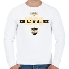 PRINTFASHION born-in-1975-cream-choco - Férfi pulóver - Fehér férfi pulóver, kardigán