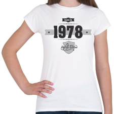 PRINTFASHION born-in-1978-(dark&lightgrey) - Női póló - Fehér női póló