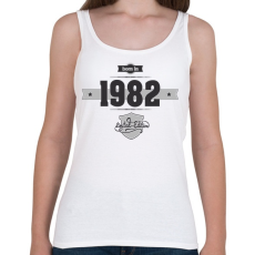 PRINTFASHION born-in-1982-(dark&lightgrey) - Női atléta - Fehér