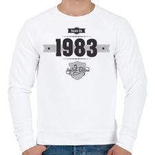 PRINTFASHION born-in-1983-(dark&lightgrey) - Férfi pulóver - Fehér férfi pulóver, kardigán