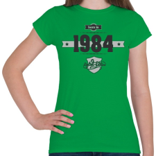 PRINTFASHION born-in-1984-(dark&lightgrey) - Női póló - Zöld női póló