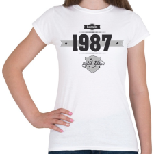 PRINTFASHION born-in-1987-(dark&lightgrey) - Női póló - Fehér női póló