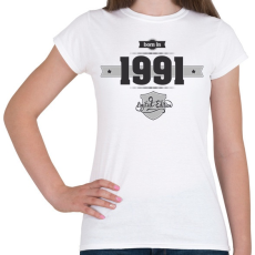 PRINTFASHION born-in-1991-(dark&lightgrey) - Női póló - Fehér