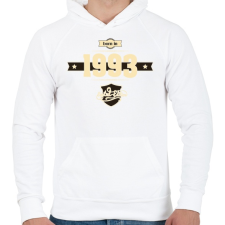 PRINTFASHION born-in-1993-cream-choco - Férfi kapucnis pulóver - Fehér férfi pulóver, kardigán