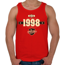 PRINTFASHION born-in-1998-cream-choco - Férfi atléta - Piros atléta, trikó