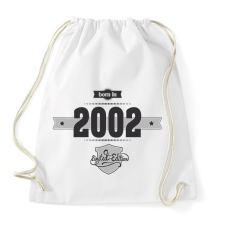 PRINTFASHION born-in-2002-(dark&lightgrey) - Sportzsák, Tornazsák - Fehér tornazsák