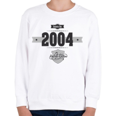 PRINTFASHION born-in-2004-(dark&lightgrey) - Gyerek pulóver - Fehér