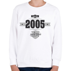 PRINTFASHION born-in-2005-(dark&lightgrey) - Gyerek pulóver - Fehér