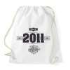 PRINTFASHION born-in-2011-(dark&lightgrey) - Sportzsák, Tornazsák - Fehér