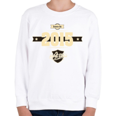 PRINTFASHION born-in-2015-cream-choco - Gyerek pulóver - Fehér