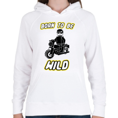 PRINTFASHION born-to-be-wild-black - Női kapucnis pulóver - Fehér