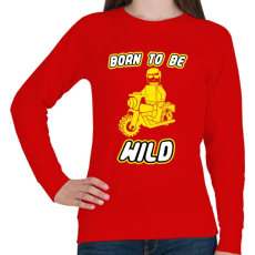 PRINTFASHION born-to-be-wild-yellow - Női pulóver - Piros