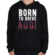 PRINTFASHION born to drive7 - Gyerek kapucnis pulóver - Fekete gyerek pulóver, kardigán