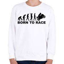 PRINTFASHION Born to race - Gyerek pulóver - Fehér gyerek pulóver, kardigán