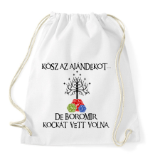 PRINTFASHION Boromir kockát hozott volna - Sportzsák, Tornazsák - Fehér tornazsák