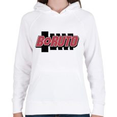 PRINTFASHION BORUTO logo - Női kapucnis pulóver - Fehér