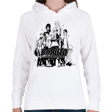 PRINTFASHION Boruto - Női kapucnis pulóver - Fehér
