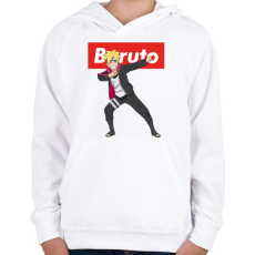 PRINTFASHION Boruto Uzumaki - Gyerek kapucnis pulóver - Fehér