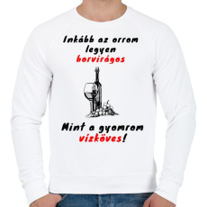 PRINTFASHION borvirág - Férfi pulóver - Fehér