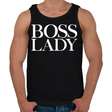 PRINTFASHION Boss Lady - Férfi atléta - Fekete atléta, trikó