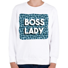PRINTFASHION Boss lady - Gyerek pulóver - Fehér gyerek pulóver, kardigán