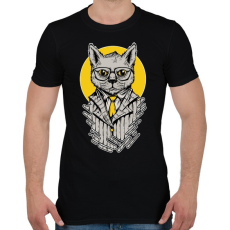 PRINTFASHION Bosscat - Férfi póló - Fekete