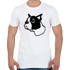 PRINTFASHION Boston terrier - Draw - Férfi póló - Fehér