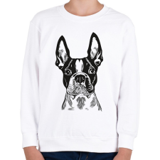 PRINTFASHION boston terrier - Gyerek pulóver - Fehér gyerek pulóver, kardigán