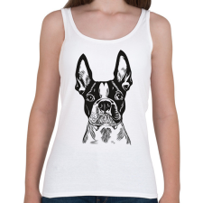 PRINTFASHION boston terrier - Női atléta - Fehér női trikó
