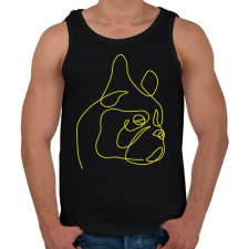 PRINTFASHION Boston terrier - vonalas - Férfi atléta - Fekete atléta, trikó