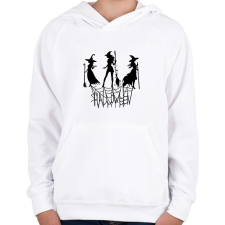 PRINTFASHION Boszorkányos Halloween - Gyerek kapucnis pulóver - Fehér gyerek pulóver, kardigán