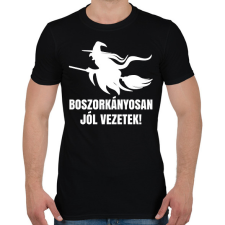 PRINTFASHION Boszorkányosan vezetek - Férfi póló - Fekete férfi póló