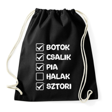 PRINTFASHION Botok csalik pia halak sztori (fehér) - Sportzsák, Tornazsák - Fekete tornazsák