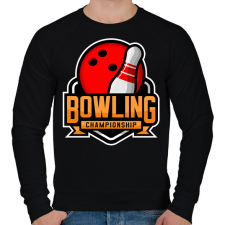 PRINTFASHION Bowling  - Férfi pulóver - Fekete férfi pulóver, kardigán