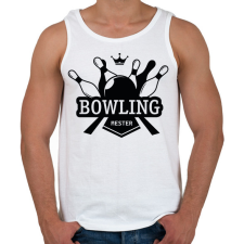 PRINTFASHION Bowling mester - Férfi atléta - Fehér atléta, trikó