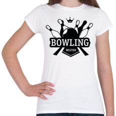 PRINTFASHION Bowling mester - Női póló - Fehér