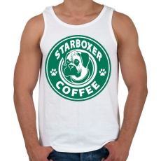 PRINTFASHION Boxer coffe - Férfi atléta - Fehér
