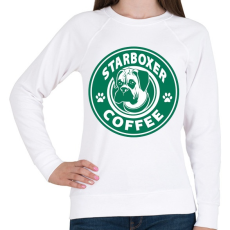 PRINTFASHION Boxer coffe - Női pulóver - Fehér