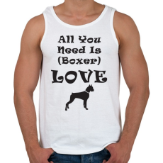 PRINTFASHION Boxer Love - Férfi atléta - Fehér