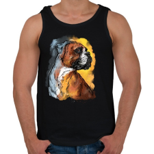 PRINTFASHION boxer portre2 - Férfi atléta - Fekete atléta, trikó