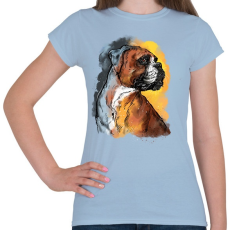 PRINTFASHION boxer portre2 - Női póló - Világoskék