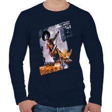 PRINTFASHION BOY - Férfi hosszú ujjú póló - Sötétkék