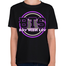 PRINTFASHION Boy With Luv BTS - Gyerek póló - Fekete gyerek póló
