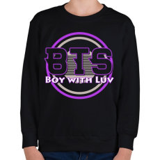 PRINTFASHION Boy With Luv BTS - Gyerek pulóver - Fekete