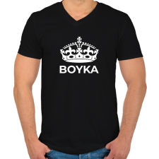 PRINTFASHION BOYKA 2 - Férfi V-nyakú póló - Fekete férfi póló