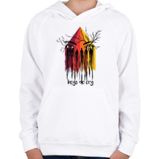 PRINTFASHION boys do cry - Gyerek kapucnis pulóver - Fehér