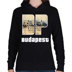 PRINTFASHION bp budapest - Női kapucnis pulóver - Fekete
