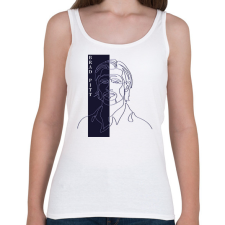 PRINTFASHION Brad Pitt - Vonalas - Női atléta - Fehér női trikó